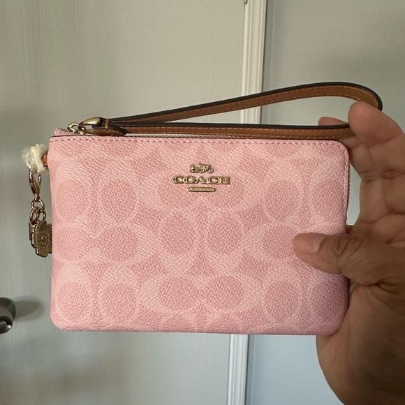 Coach Corner Zip Wristlet Wallet With Charms - Picture 2 of 12